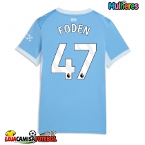 Camisa de Futebol Manchester City Phil Foden #47 Equipamento Principal Mulheres 2026-27 Manga Curta